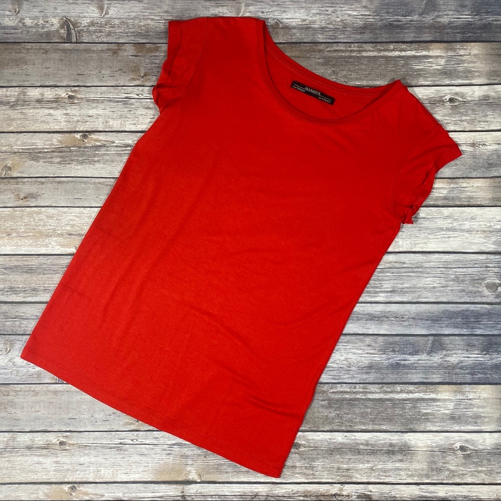 🔥All Saints Women Tee Size XS Red